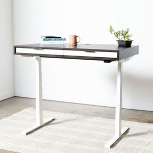 The Slim PLY // Modern wood standing desk with drawers