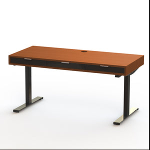The Slim PLY // Modern wood standing desk with drawers