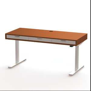 The Slim PLY // Modern wood standing desk with drawers