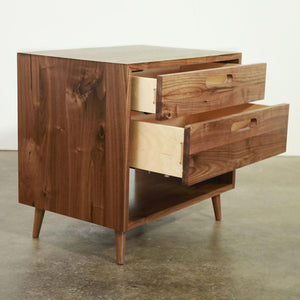 Evolve Side Table // Mid-century Modern Solid Wood Nightstand - ROMI DESIGN