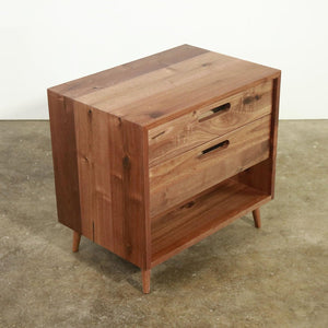 Evolve Side Table // Mid-century Modern Solid Wood Nightstand - ROMI DESIGN