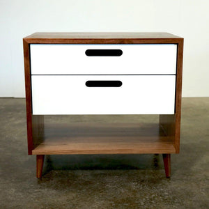 Evolve Side Table // Mid-century Modern Solid Wood Nightstand - ROMI DESIGN