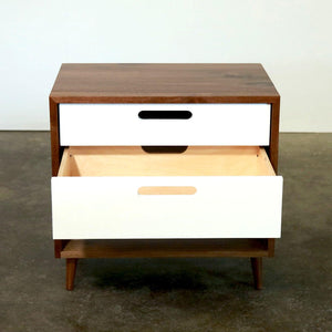 Evolve Side Table // Mid-century Modern Solid Wood Nightstand - ROMI DESIGN