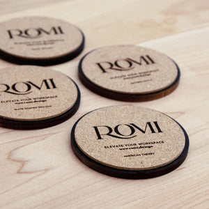 Set of Four Coasters // With Cork Bottom - ROMI DESIGN