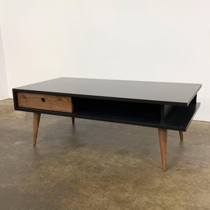 The Marc // Modern, Solid Wood Coffee Table with Drawer - ROMI DESIGN