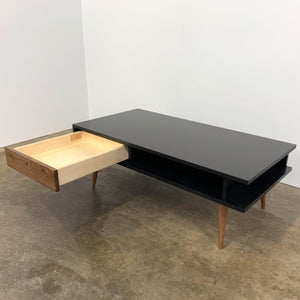 The Marc // Modern, Solid Wood Coffee Table with Drawer - ROMI DESIGN