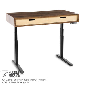 The Evolve // Height Adjustable Modern Standing Desk with Drawers featuring The Jarvis Electric Base - ROMI DESIGN