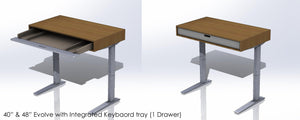 The Evolve // Height Adjustable Modern Standing Desk with Drawers featuring The Jarvis Electric Base - ROMI DESIGN