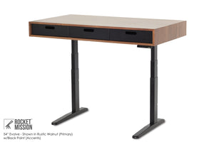 The Evolve // Height Adjustable Modern Standing Desk with Drawers featuring The Jarvis Electric Base - ROMI DESIGN