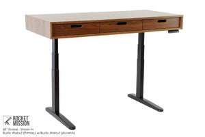 The Evolve // Height Adjustable Modern Standing Desk with Drawers featuring The Jarvis Electric Base - ROMI DESIGN