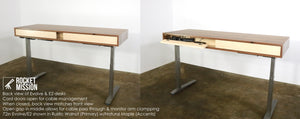 The Evolve // Height Adjustable Modern Standing Desk with Drawers featuring The Jarvis Electric Base - ROMI DESIGN