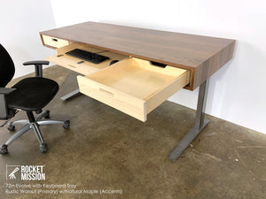 The Evolve // Height Adjustable Modern Standing Desk with Drawers featuring The Jarvis Electric Base - ROMI DESIGN