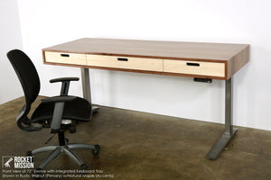 The Evolve // Height Adjustable Modern Standing Desk with Drawers featuring The Jarvis Electric Base - ROMI DESIGN