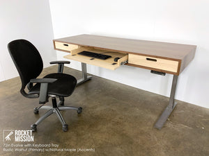 The Evolve // Height Adjustable Modern Standing Desk with Drawers featuring The Jarvis Electric Base - ROMI DESIGN