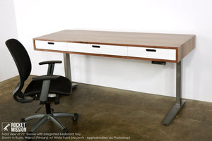 The Evolve // Height Adjustable Modern Standing Desk with Drawers featuring The Jarvis Electric Base - ROMI DESIGN