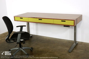 The Evolve // Height Adjustable Modern Standing Desk with Drawers featuring The Jarvis Electric Base - ROMI DESIGN