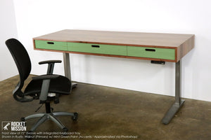 The Evolve // Height Adjustable Modern Standing Desk with Drawers featuring The Jarvis Electric Base - ROMI DESIGN