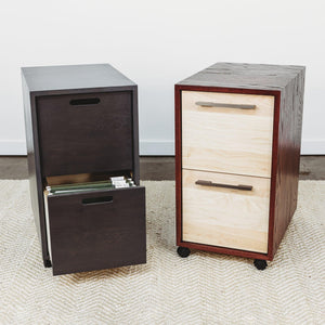 FILE // Modern Solid Wood File Cabinet Storage with Wheels for the Evolve Desk - ROMI DESIGN