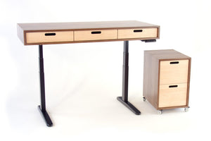 FILE // Modern Solid Wood File Cabinet Storage with Wheels for the Evolve Desk - ROMI DESIGN