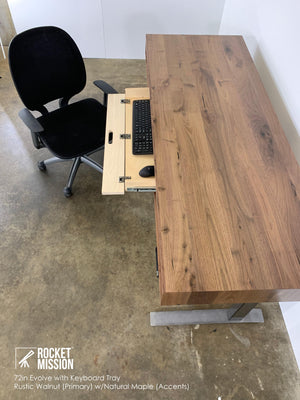 The Evolve // Height Adjustable Modern Standing Desk with Drawers featuring The Jarvis Electric Base - ROMI DESIGN