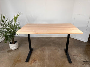 SALE // Hardwood Slab Desktop - Natural Maple - 60"W x 33"D - 1/8" Roundover - ROMI DESIGN