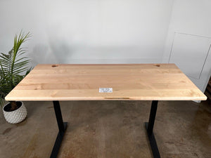 SALE // iMovR Lander Desktop - Natural Maple - 30"D x 71"W - Left & Right Grommets - ROMI DESIGN