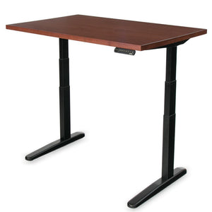 North American Hardwood Slab Desk // Solid Wood Desks with Electric Adjustable Desk Base - ROMI DESIGN