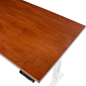 North American Hardwood Slab Desk // Solid Wood Desks with Electric Adjustable Desk Base - ROMI DESIGN