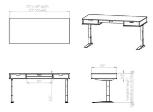 The Michelle // Sit + Stand Desk - ROMI DESIGN