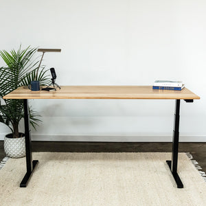 THE RESPONSE DESK // Wood Standing Desk with Easy Assembly Desk Base - ROMI DESIGN