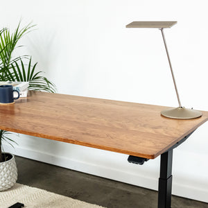 THE RESPONSE DESK // Wood Standing Desk with Easy Assembly Desk Base - ROMI DESIGN