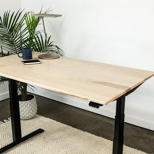 THE RESPONSE DESK // Wood Standing Desk with Easy Assembly Desk Base - ROMI DESIGN