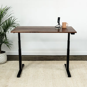 THE RESPONSE DESK // Wood Standing Desk with Easy Assembly Desk Base - ROMI DESIGN