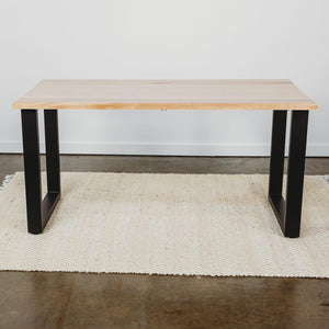 SALE // HARDWOOD SLAB DESK - DRIFTWOOD STAINED HICKORY - ROMI DESIGN