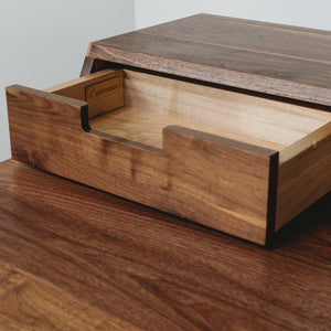 THE ALBRIGHT // Mid-Century Modern Height Adjustable Sit + Stand Desk with Drawers - ROMI DESIGN