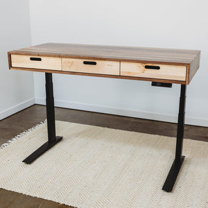The Evolve // Height Adjustable Modern Standing Desk with Drawers featuring The Jarvis Electric Base - ROMI DESIGN