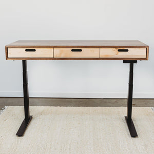 The Evolve // Height Adjustable Modern Standing Desk with Drawers featuring The Jarvis Electric Base - ROMI DESIGN