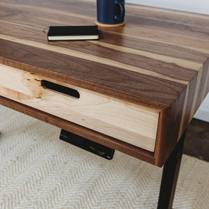 The Evolve // Height Adjustable Modern Standing Desk with Drawers featuring The Jarvis Electric Base - ROMI DESIGN