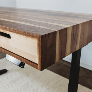 The Evolve // Height Adjustable Modern Standing Desk with Drawers featuring The Jarvis Electric Base - ROMI DESIGN