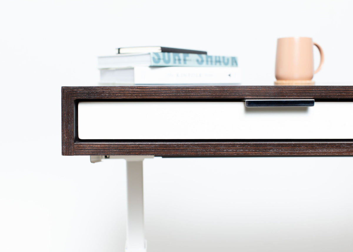 SLIM Standing Desk  Customize Your Modern Wood Desk With Drawers - ROMI  DESIGN