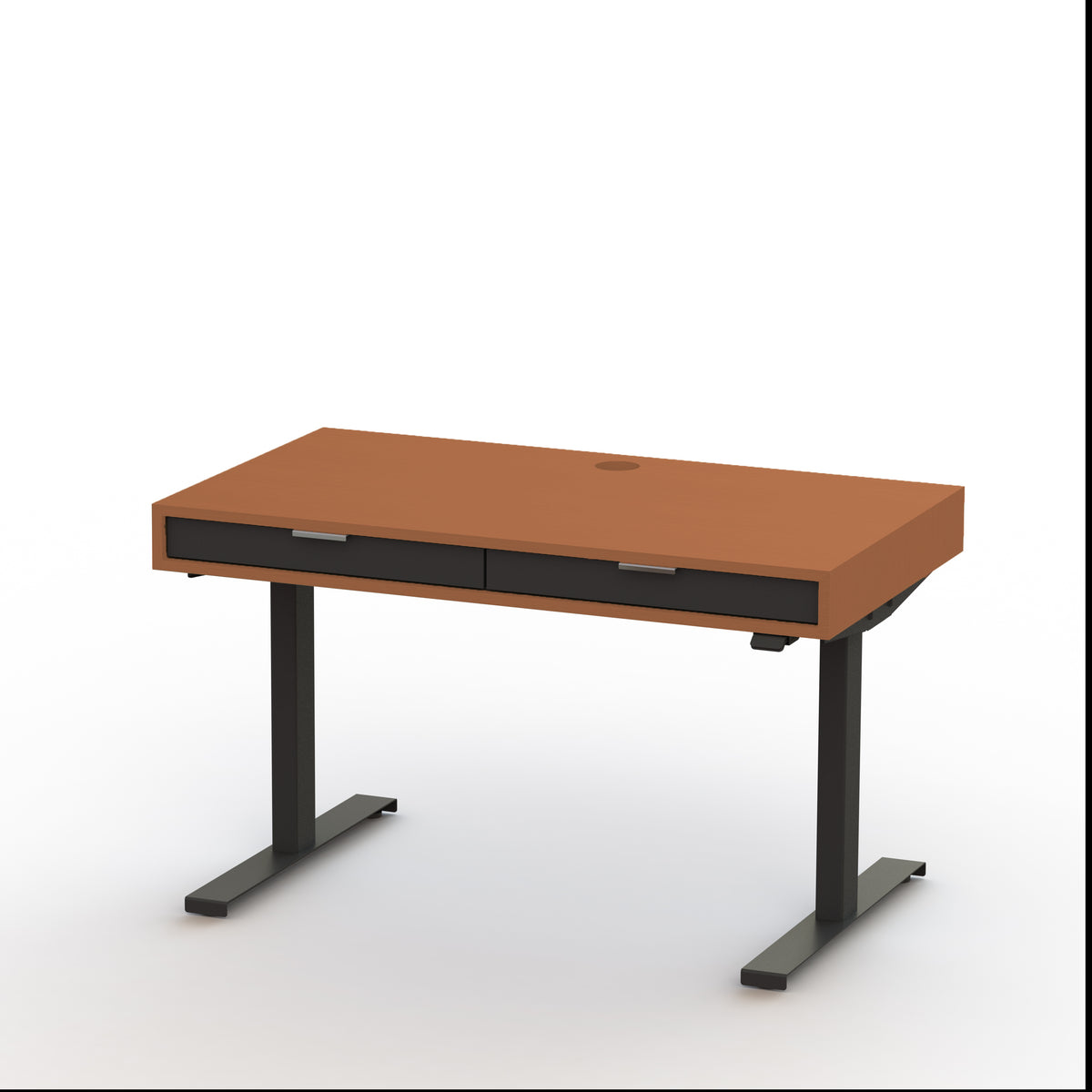 The Slim PLY // Modern wood standing desk with drawers