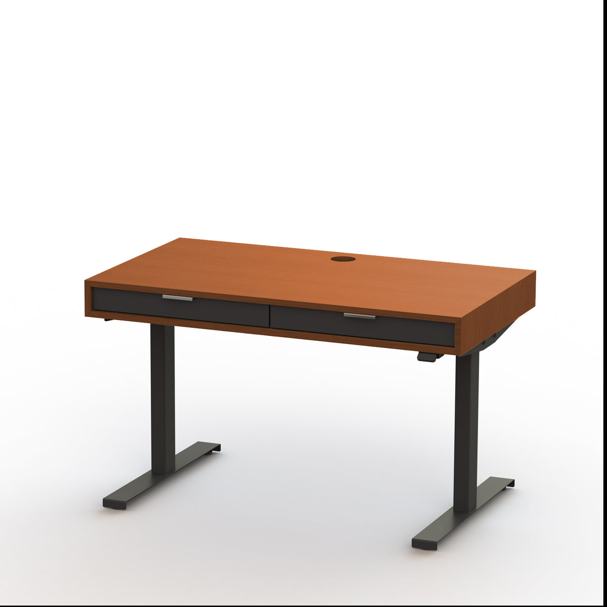 The Slim PLY // Modern wood standing desk with drawers