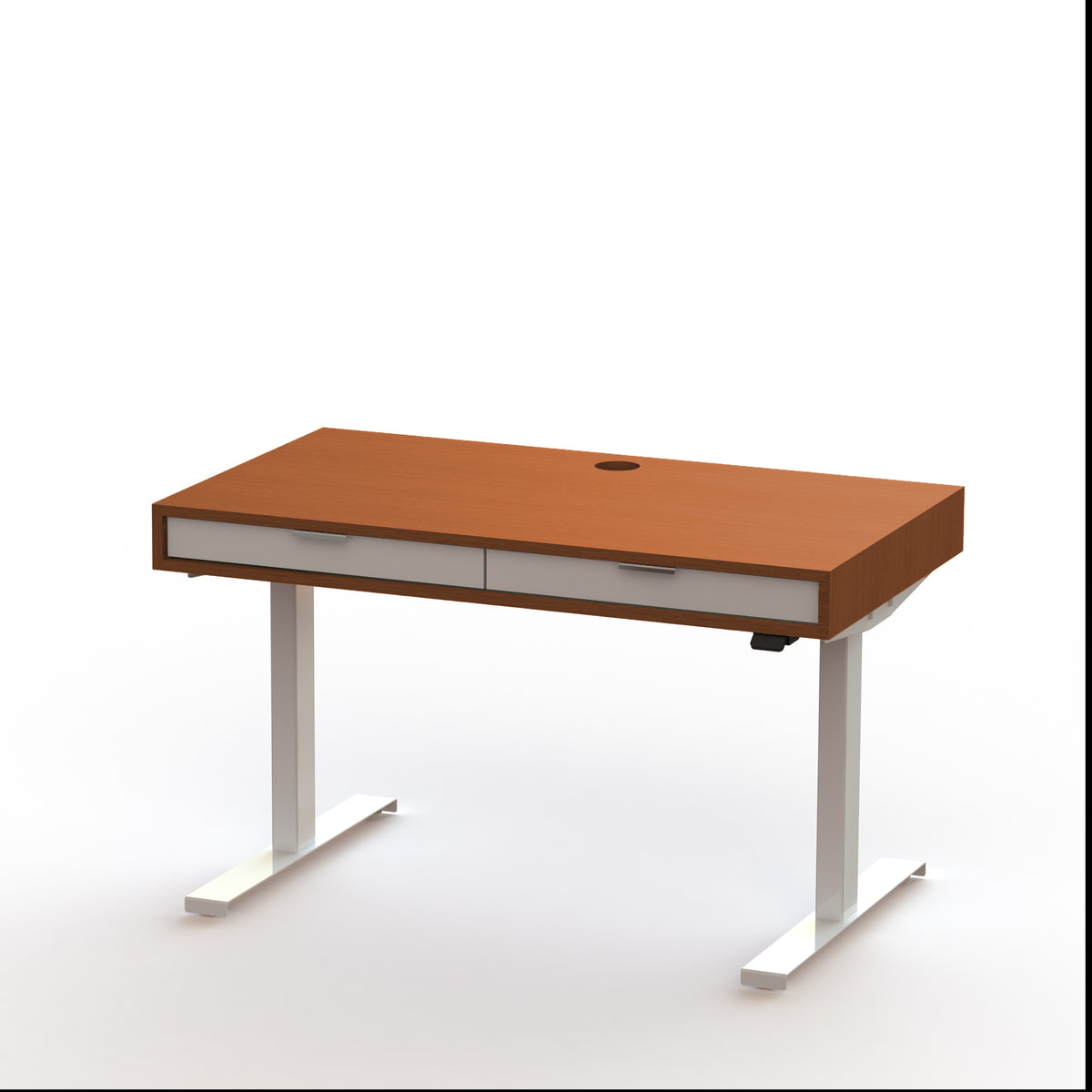 The Slim PLY // Modern wood standing desk with drawers