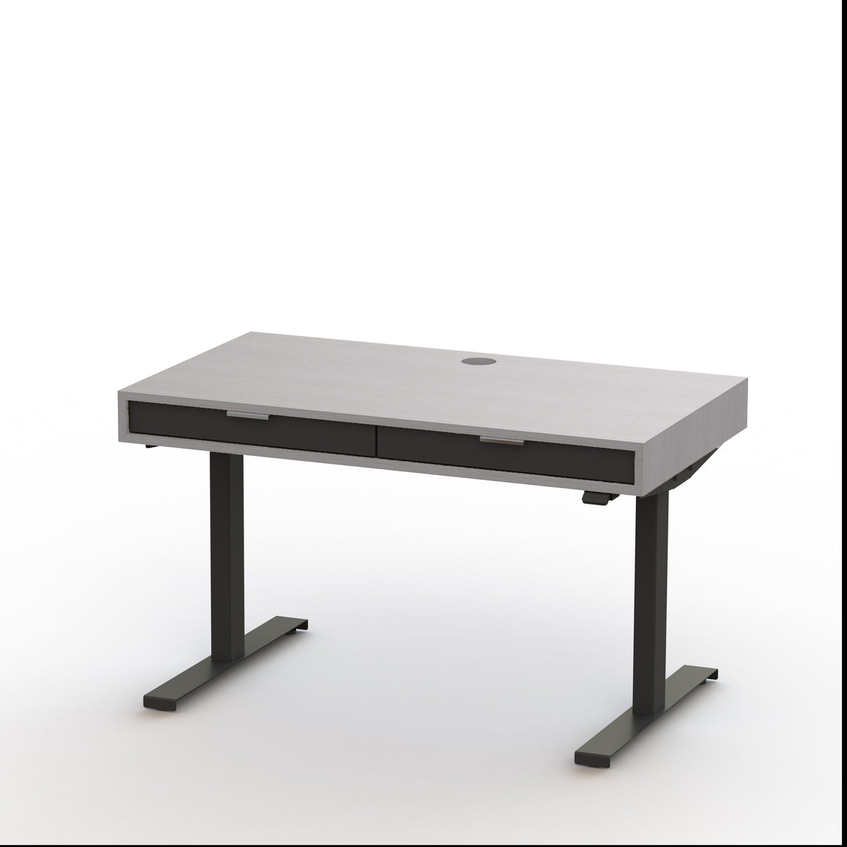 The Slim PLY // Modern wood standing desk with drawers