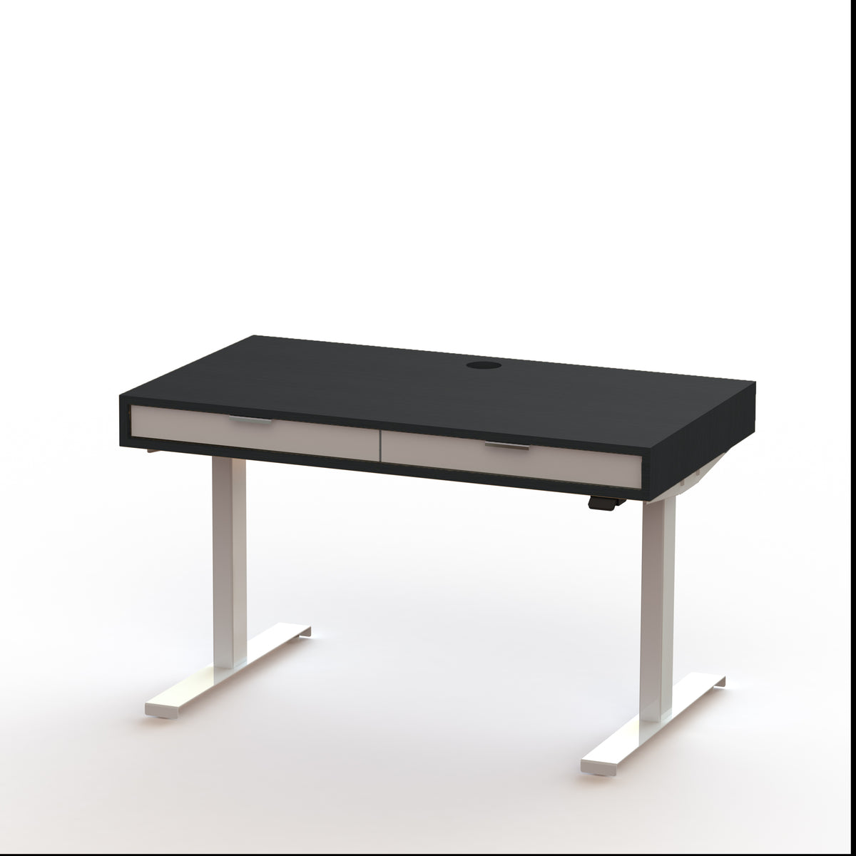 The Slim PLY // Modern wood standing desk with drawers