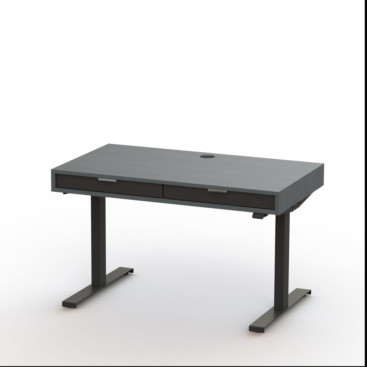 The Slim PLY // Modern wood standing desk with drawers