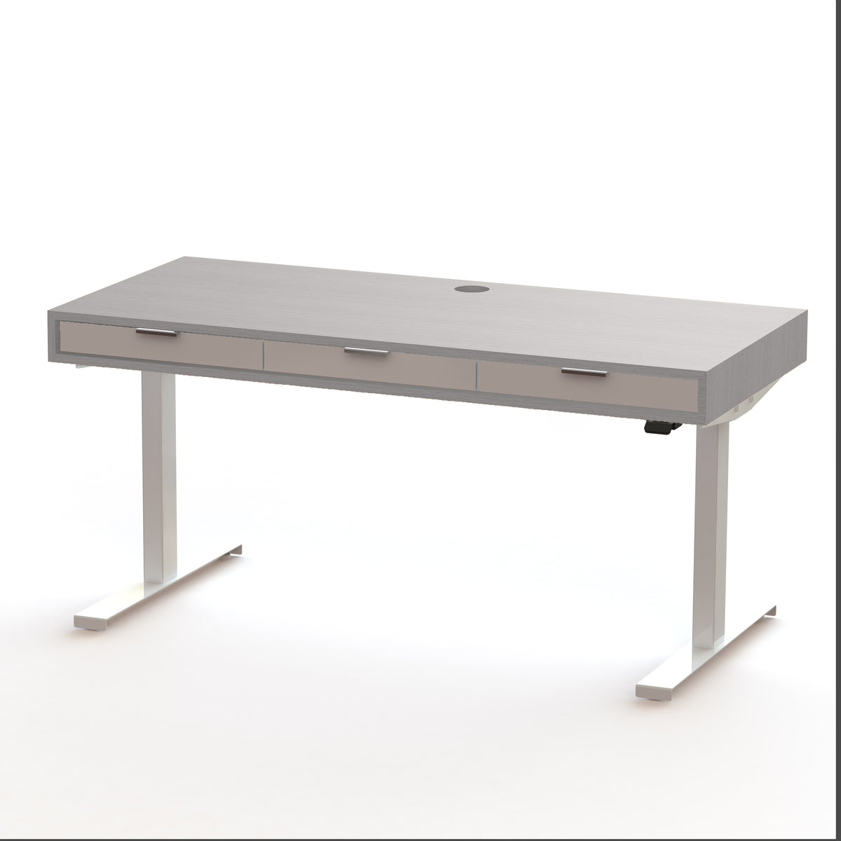 The Slim PLY // Modern wood standing desk with drawers