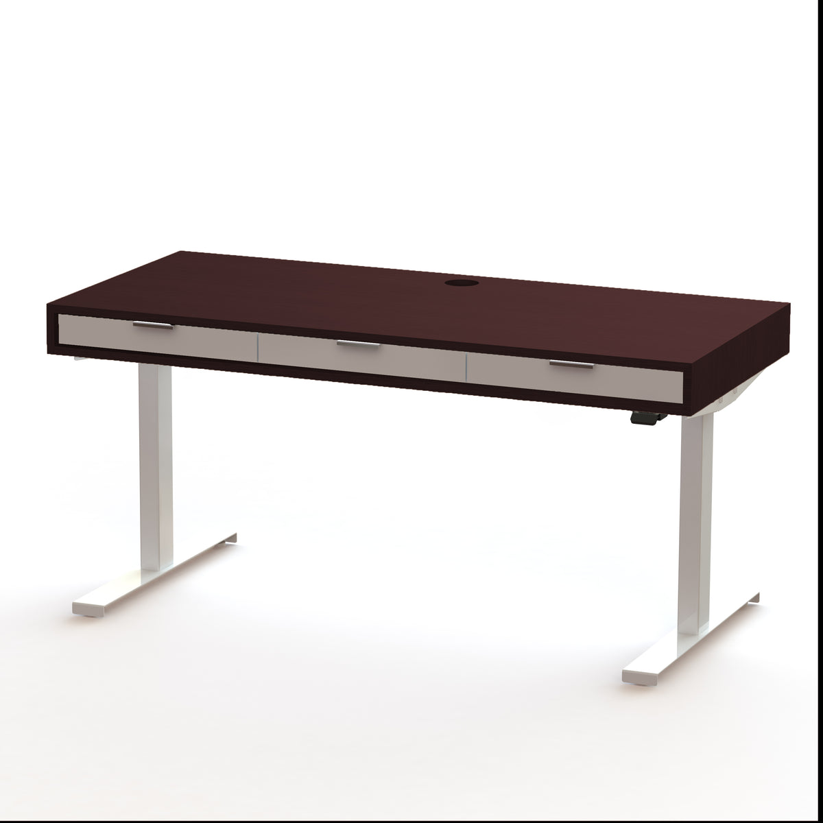 The Slim PLY // Modern wood standing desk with drawers