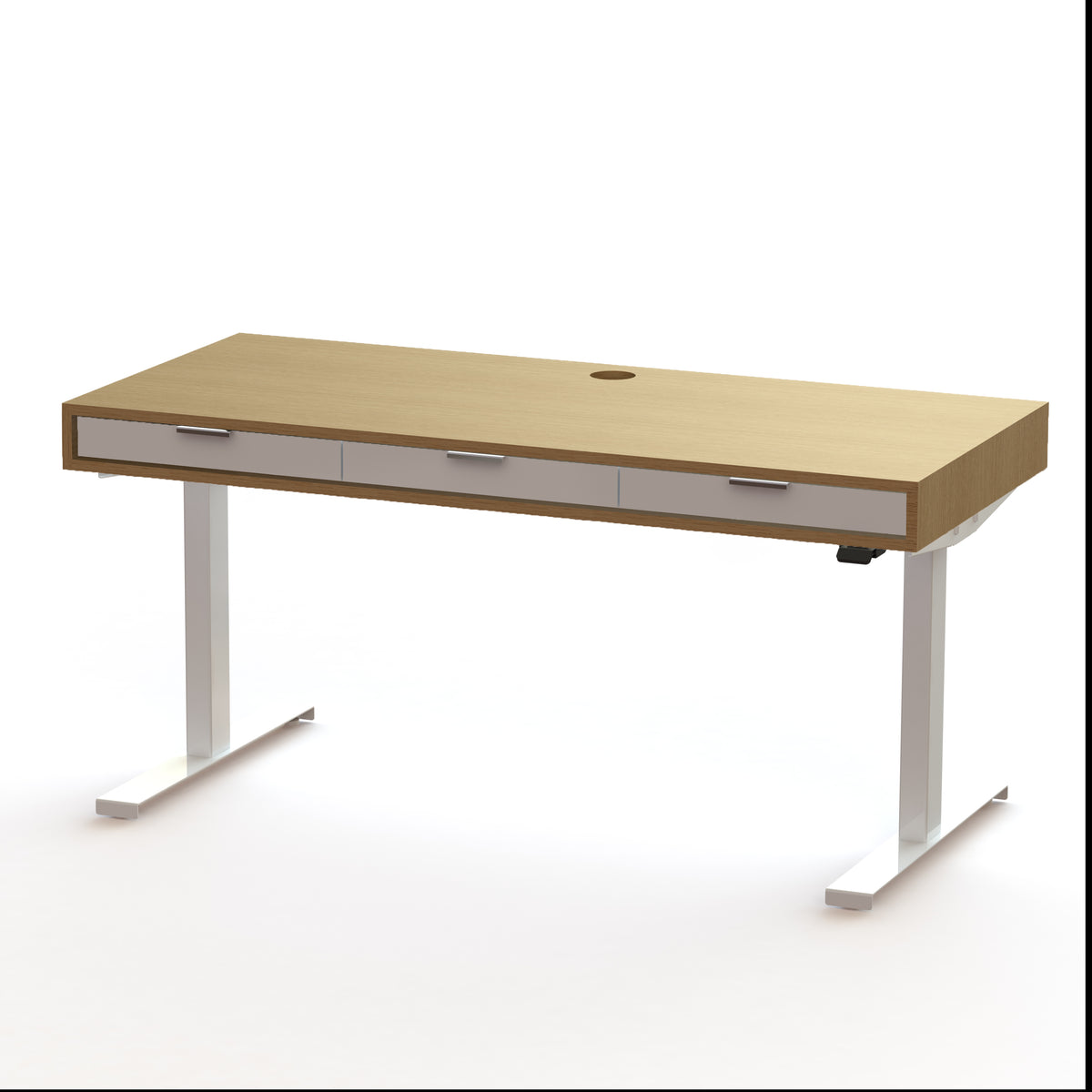 The Slim PLY // Modern wood standing desk with drawers