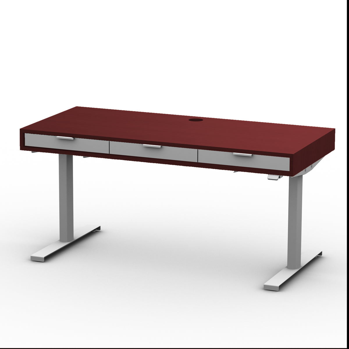 The Slim PLY // Modern wood standing desk with drawers